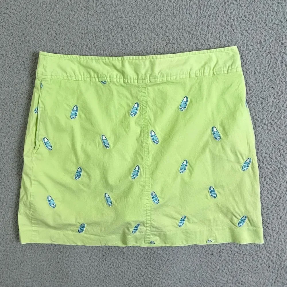 LILLY PULITZER WOMENS LIME GREEN SKORT SIZE 8
